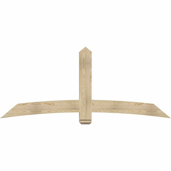 Ekena Millwork Bellingham Rough Sawn Timber Gable Bracket, Douglas Fir, 84"W x 35"H x 4"D x 6"F, 10/12 Pitch GBW084X35X0406BEL00RDF - main